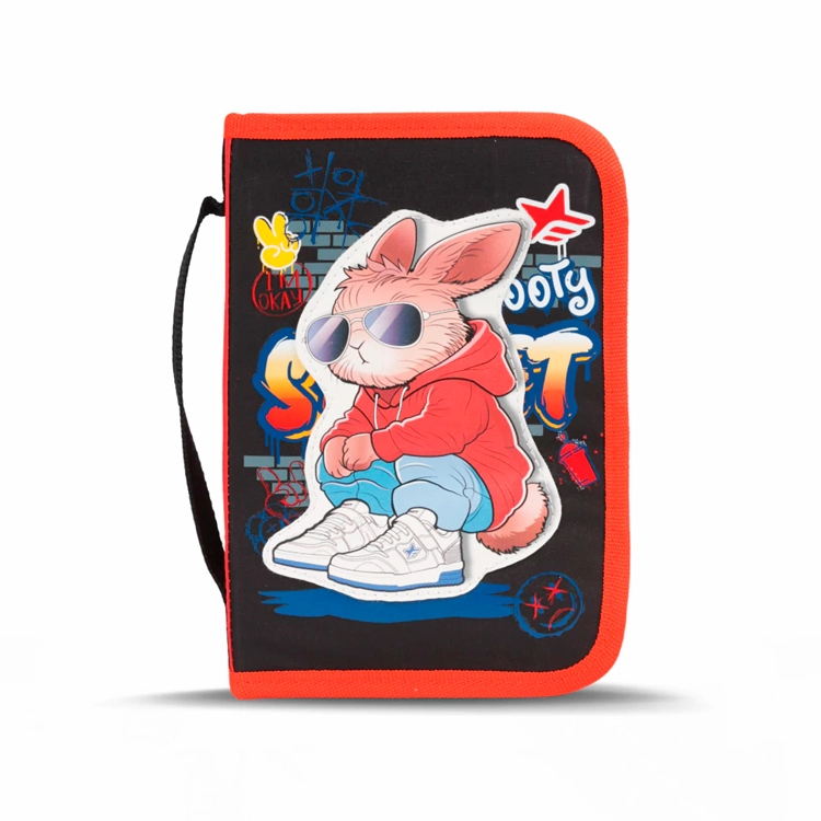 Cartuchera Escolar Footy 2026 Street Style Negra 1 Piso Art.F264044